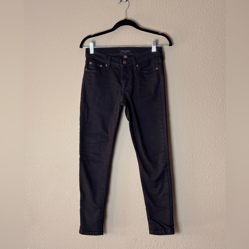 NWOT BANANA REPUBLIC BLACK SKINNY JEAN 26/2 PETITE #60